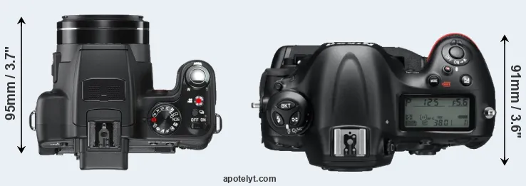 Compare V-LUX 2 versus D4 top