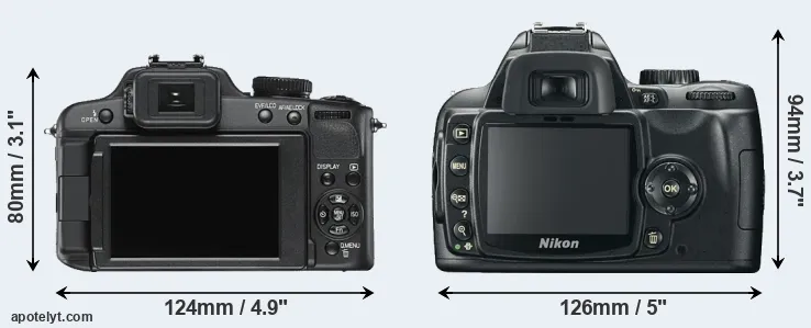 Comparison V-LUX 2 or D60 rear