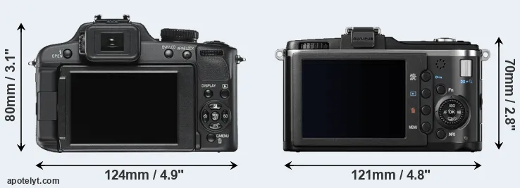 Comparison V-LUX 2 or E-P2 rear