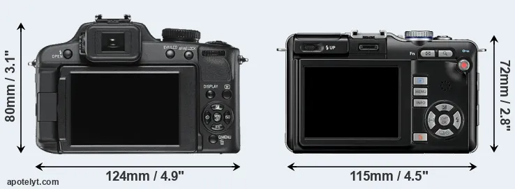 Comparison V-LUX 2 or E-PL1 rear