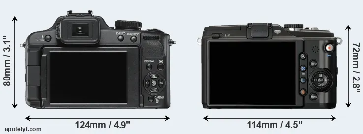Comparison V-LUX 2 or E-PL2 rear