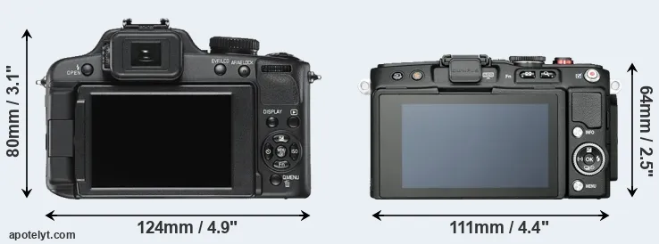 Comparison V-LUX 2 or E-PL6 rear