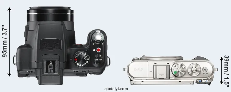 Compare V-LUX 2 versus E-PL9 top