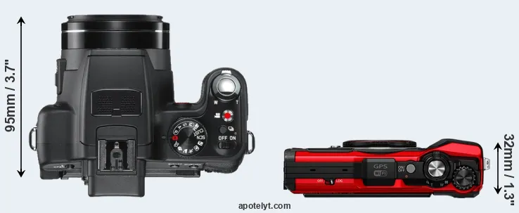 Compare V-LUX 2 versus TG-6 top
