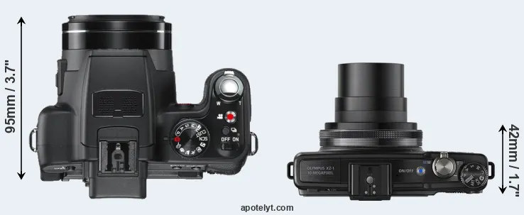 Compare V-LUX 2 versus XZ-1 top