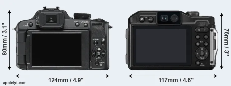 Comparison V-LUX 2 or FT7 rear