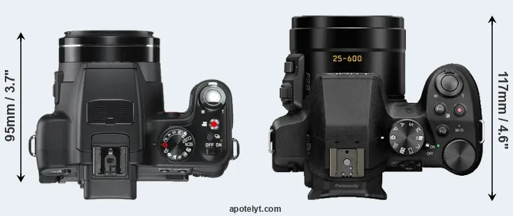 Compare V-LUX 2 versus FZ330 top