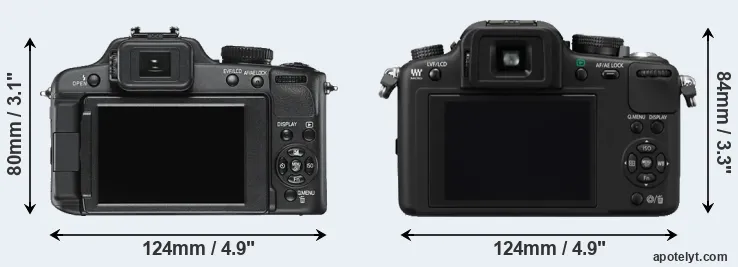 Comparison V-LUX 2 or G10 rear