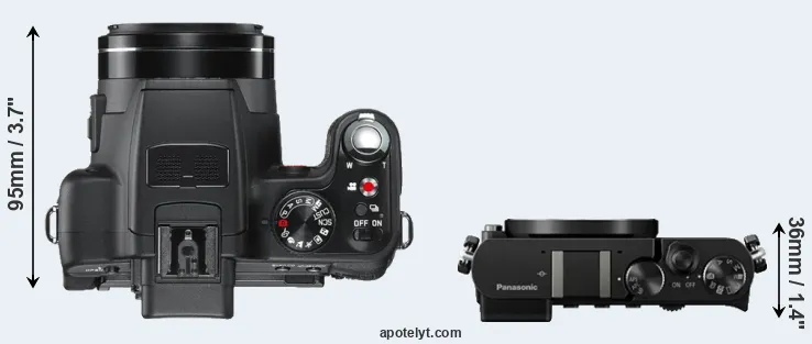 Compare V-LUX 2 versus GM5 top