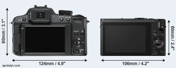 Comparison V-LUX 2 or LX10 rear