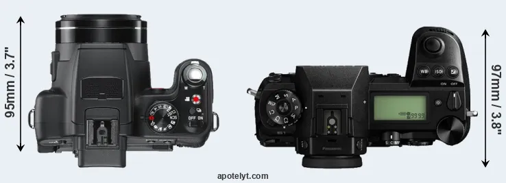 Compare V-LUX 2 versus S1 top