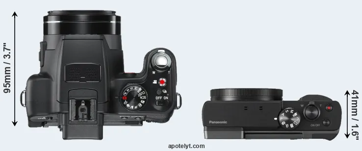 Compare V-LUX 2 versus ZS70 top