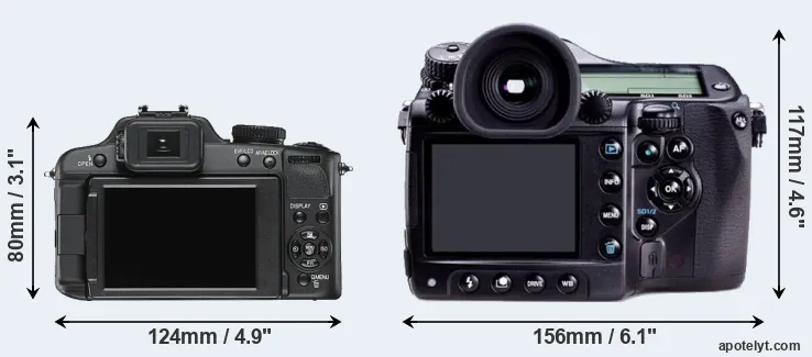 Comparison V-LUX 2 or 645D rear