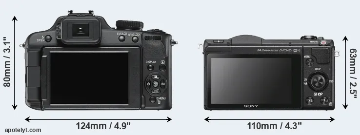 Comparison V-LUX 2 or A5100 rear