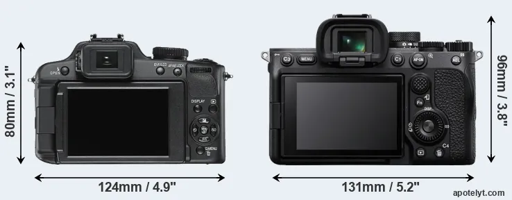 Comparison V-LUX 2 or A7 IV rear