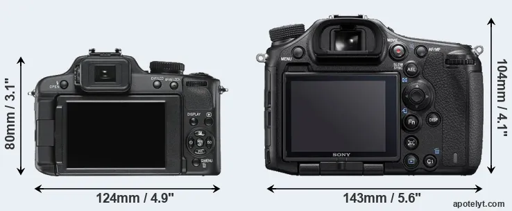 Comparison V-LUX 2 or A99 II rear