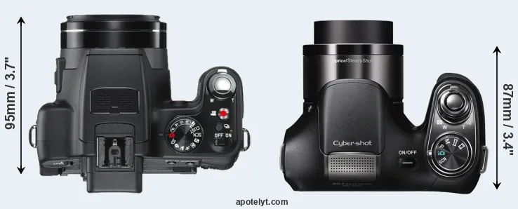 Compare V-LUX 2 versus H200 top