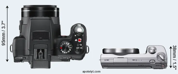 Compare V-LUX 2 versus NEX-5 top