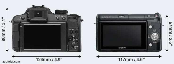 Comparison V-LUX 2 or NEX-F3 rear