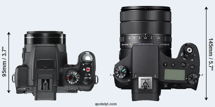 Compare V-LUX 2 versus RX10 IV top