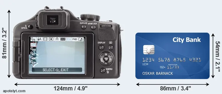 V-LUX 3 and credit card rear side