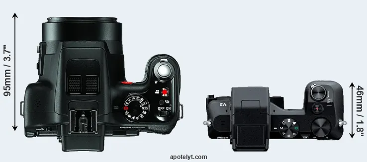 Compare V-LUX 3 versus V2 top