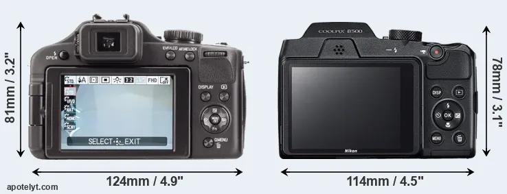 Comparison V-LUX 3 or B500 rear