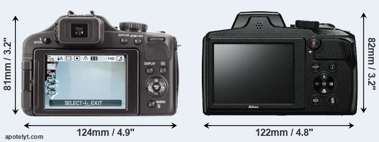 Comparison V-LUX 3 or B600 rear