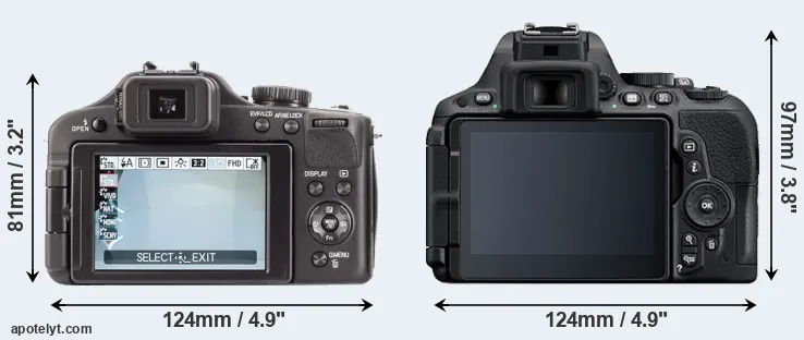 Comparison V-LUX 3 or D5500 rear