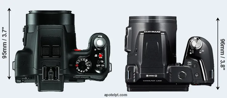 Compare V-LUX 3 versus L840 top