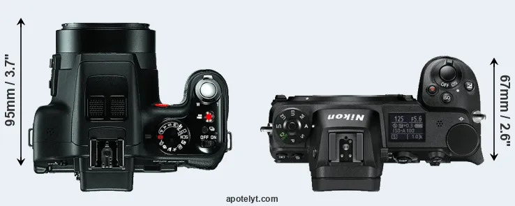 Compare V-LUX 3 versus Z6 top