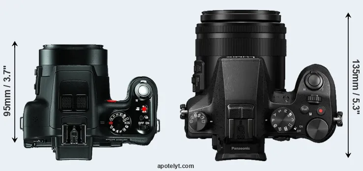 Compare V-LUX 3 versus FZ2000 top