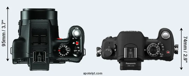 Compare V-LUX 3 versus G10 top