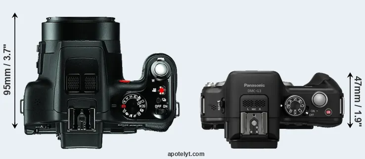 Compare V-LUX 3 versus G3 top
