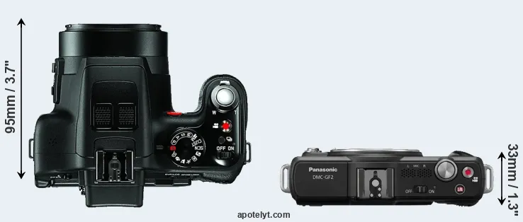 Compare V-LUX 3 versus GF2 top