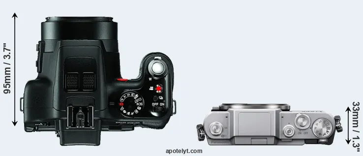 Compare V-LUX 3 versus GF7 top