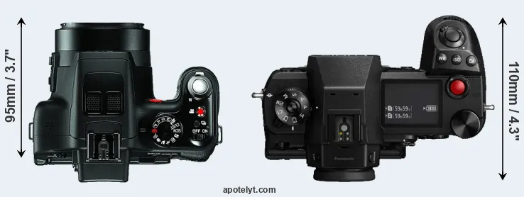 Compare V-LUX 3 versus S1H top
