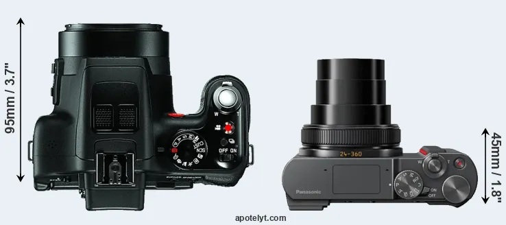 Compare V-LUX 3 versus ZS200 top
