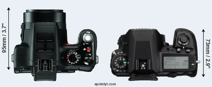Compare V-LUX 3 versus K-5 top