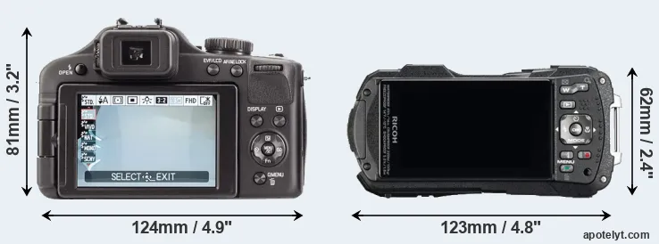 Comparison V-LUX 3 or WG-60 rear