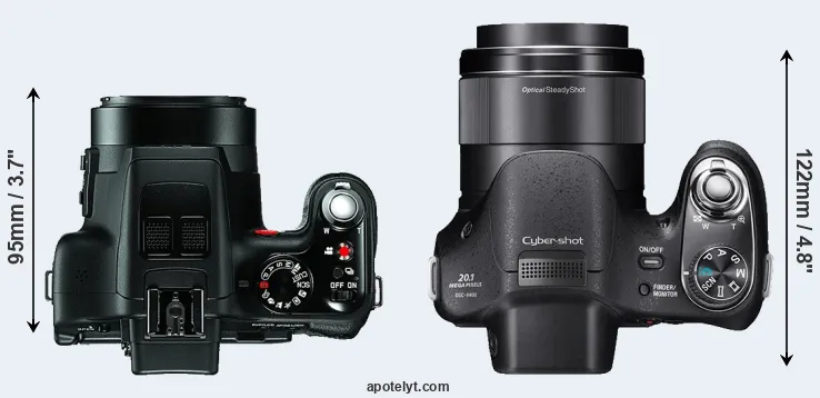 Compare V-LUX 3 versus H400 top