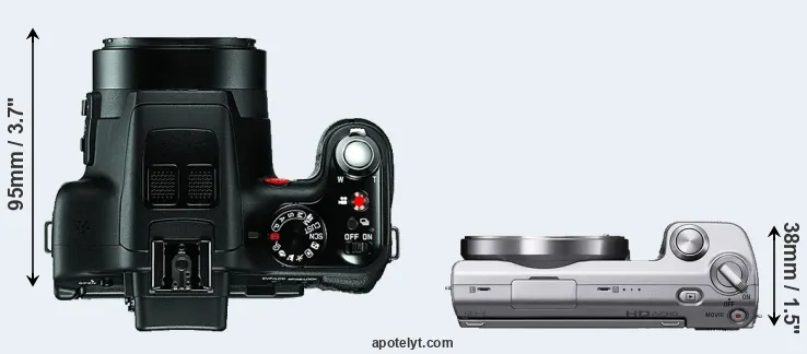 Compare V-LUX 3 versus NEX-5 top