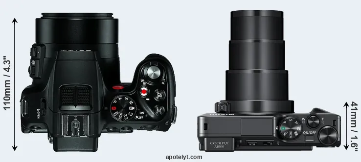 Compare V-LUX 4 versus A1000 top