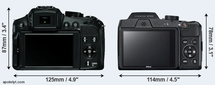 Comparison V-LUX 4 or B500 rear