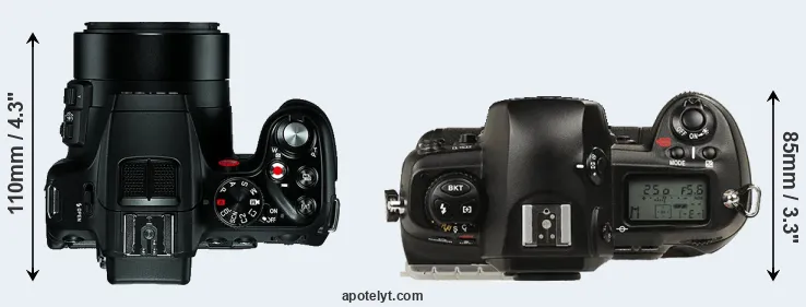 Compare V-LUX 4 versus D1 top
