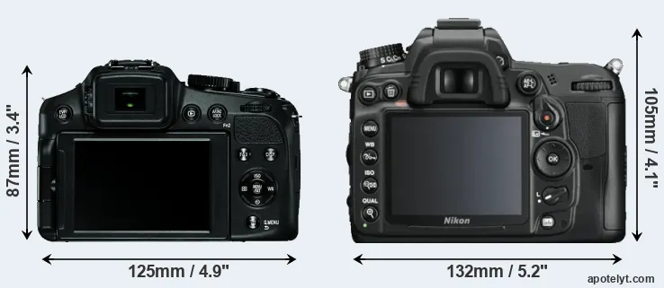 Comparison V-LUX 4 or D7000 rear