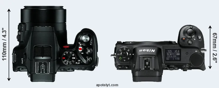 Compare V-LUX 4 versus Z6 top