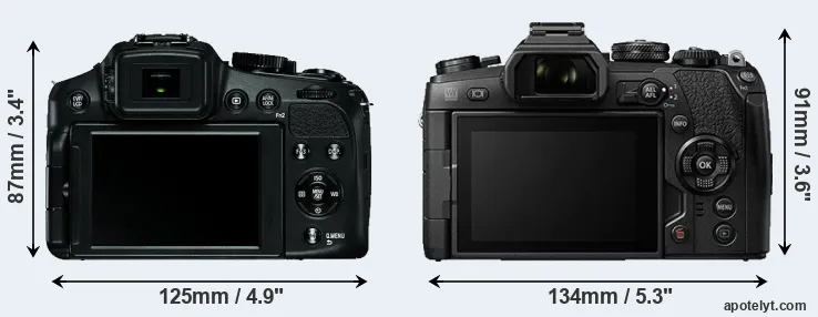 Comparison V-LUX 4 or E-M1 II rear