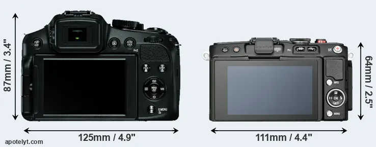 Comparison V-LUX 4 or E-PL6 rear