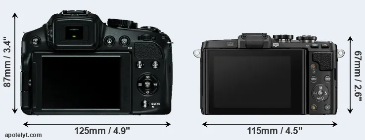 Comparison V-LUX 4 or E-PL7 rear